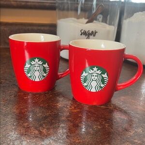 Starbucks Bold Red Mug Pair